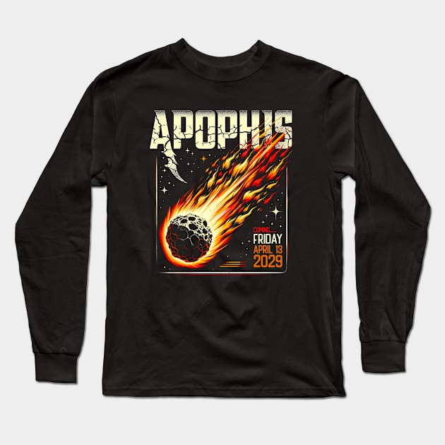 Apophis Asteroid 99942: Target Earth 2029 Encounter Long Sleeve T-Shirt by JJDezigns